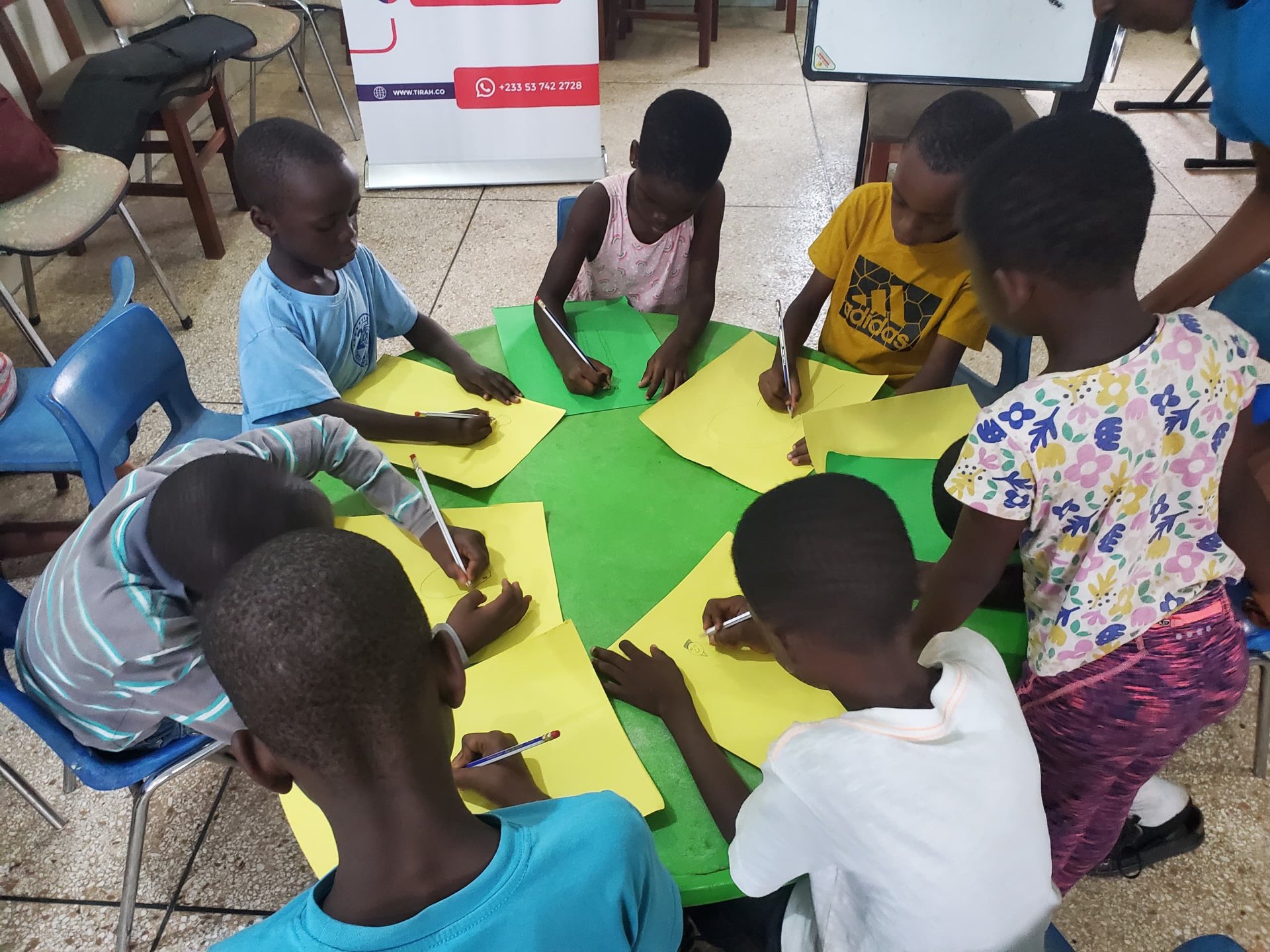 A child drawing during a MEYFUND session